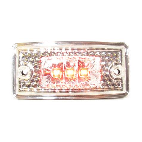 Fortpro 4 9/16 x 2 1/4 Inch LED Cab Light with 3 Super Bright LEDs - Perfect for Truck, RV, and Off-Road Vehicle Interior Lighting