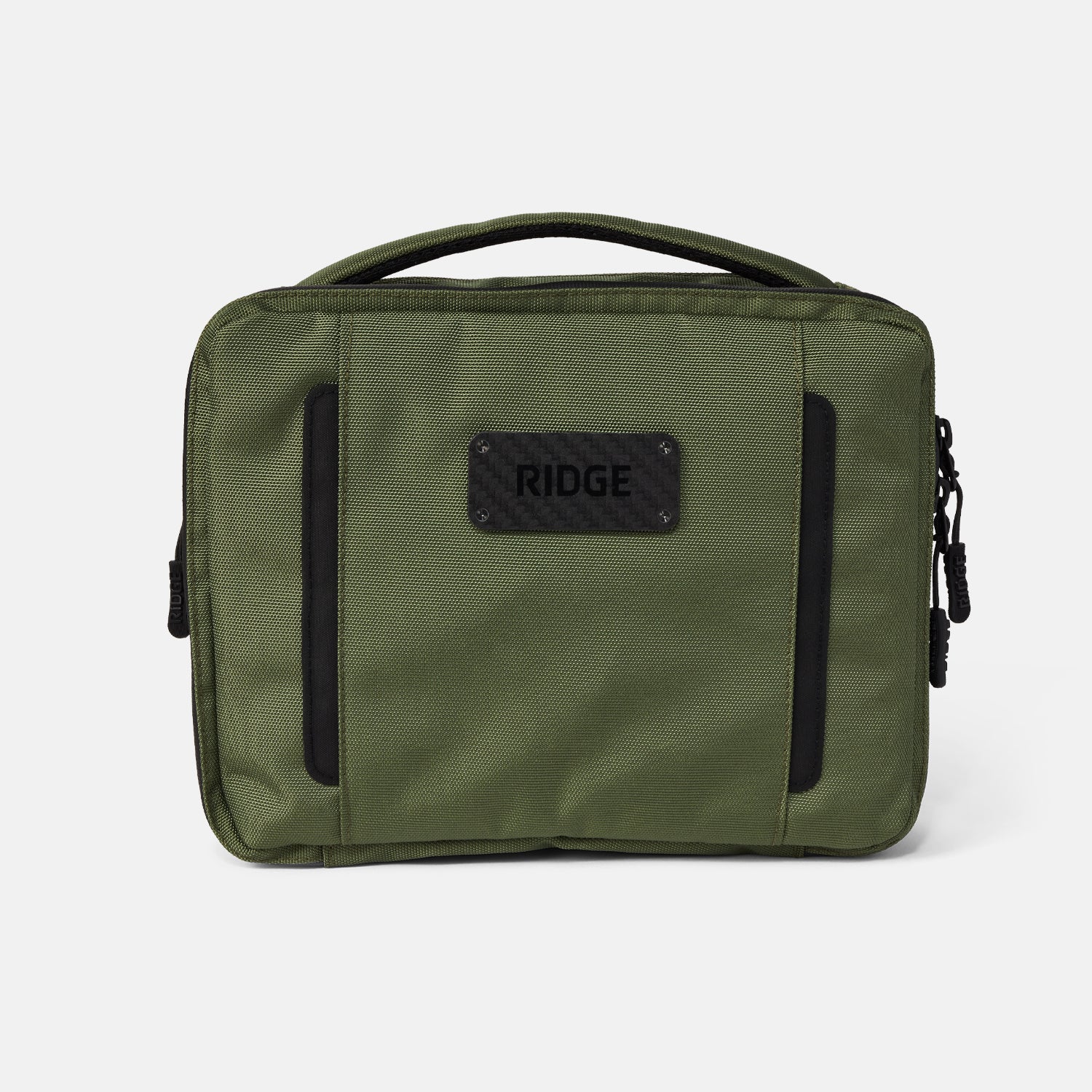 Premium Ridge Toiletry Kit - Matte Olive Travel Organizer for Men & Women | Water-Resistant Cosmetic Bag with Hanging Hook | Perfect for Camping, Gym & Business Trips