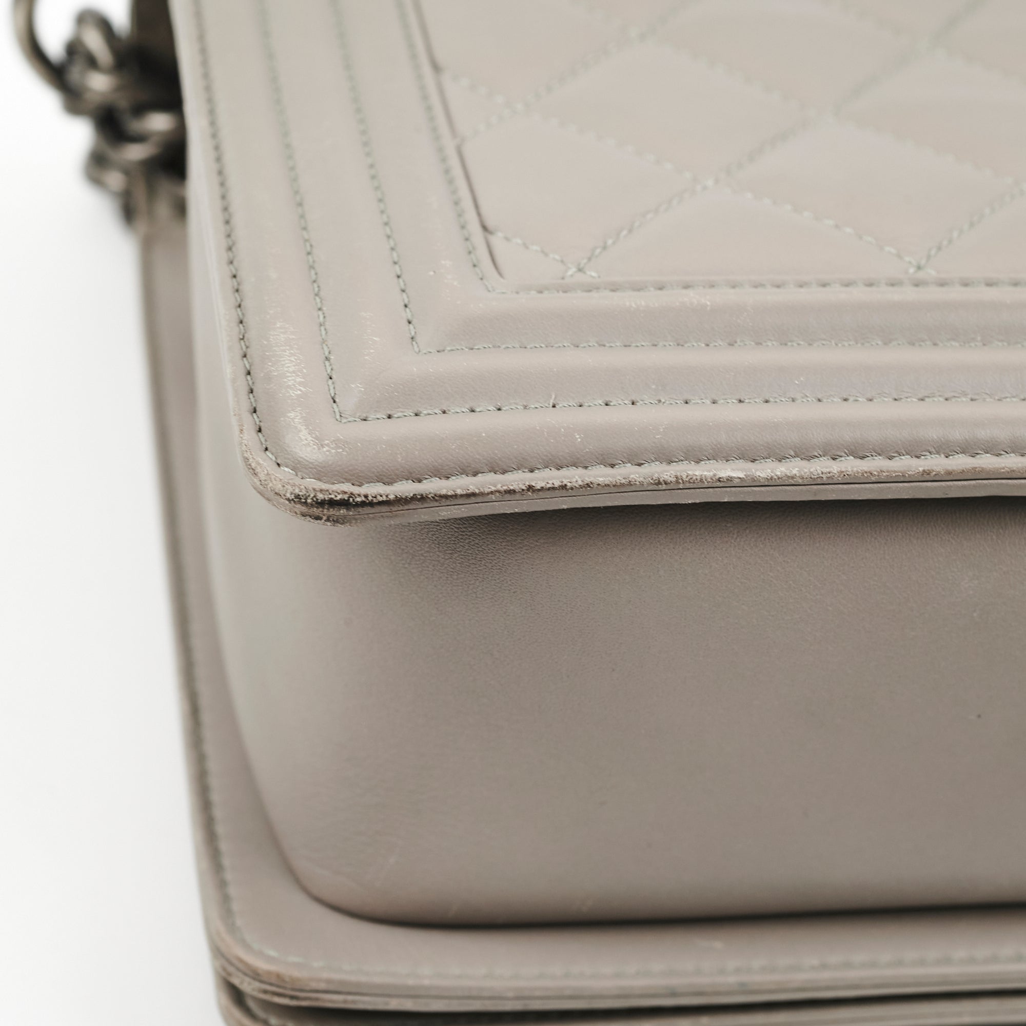 Chanel New Boy Lambskin Grey Leather Handbag - Luxury Designer Crossbody Bag for Women | Perfect for Evening Parties, Date Nights & Special Occasions