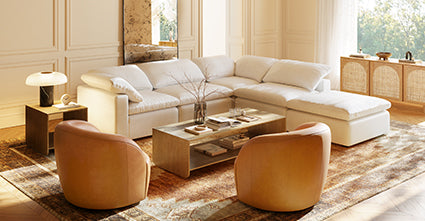 5-Seat Aspen Modular Chaise Sectional Sofa - Modern L-Shaped Living Room Couch with Reversible Chaise for Home, Apartment & Office Lounge