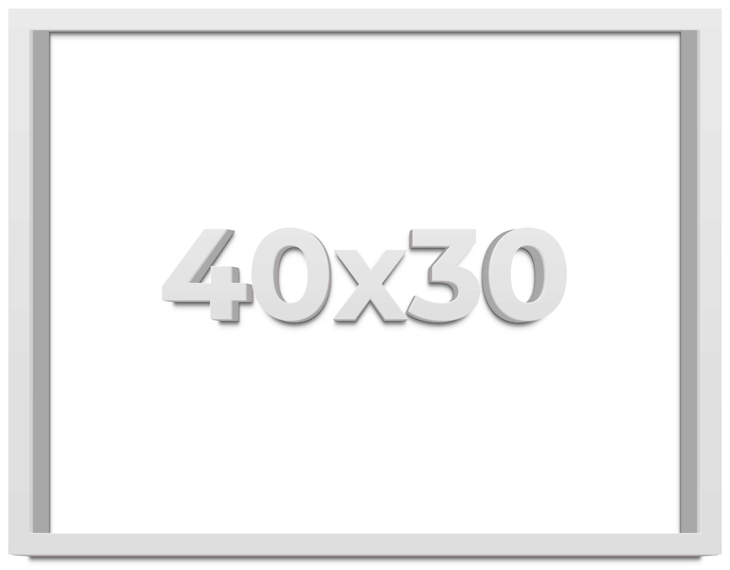40x30 White Shadow Box Display Frame - 2 Inch Rabbet Depth, 1.25 Inch Moulding Width - Shatter Resistant Acrylic Plexiglass & Foam Board Backing - Wall Hanging Hardware Included - Perfect for Memorabilia, Artwork, and 3D Keepsake Display
