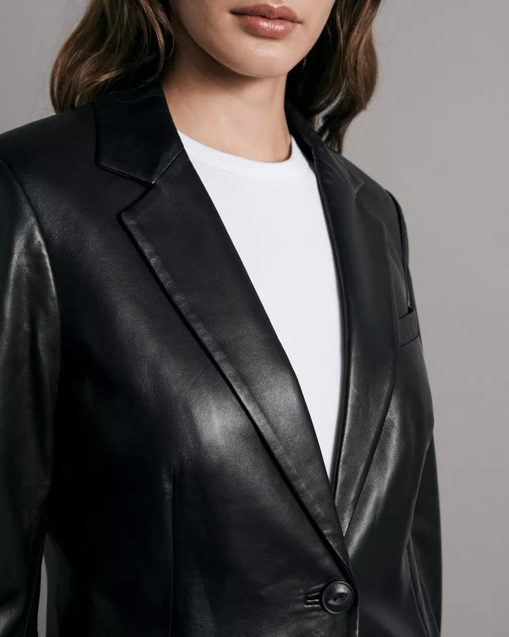 Premium Charles Leather Blazer for Men - Genuine Leather Jacket with Slim Fit Design - Perfect for Business Casual, Office Wear & Evening Events