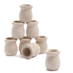 Bulk Unfinished Wood Candle Cups - 700 Pieces Natural Wooden Candle Holders for DIY Crafts, Wedding Decor, and Home Centerpieces