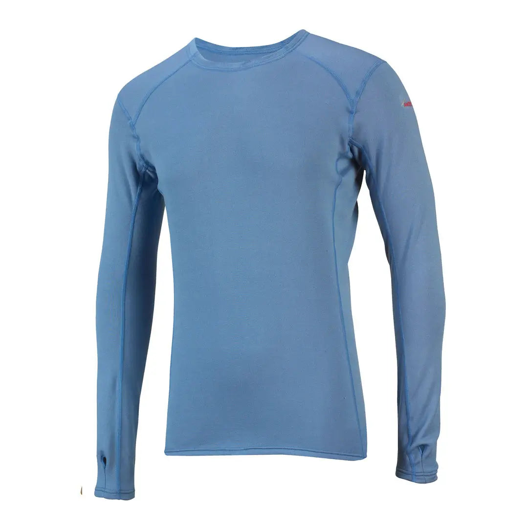 Men's Thermal Long Sleeve Base Layer Shirt - Factor 2 Mid Layer for Cold Weather - Cobalt Blue - Perfect for Hiking, Skiing & Winter Outdoor Activities