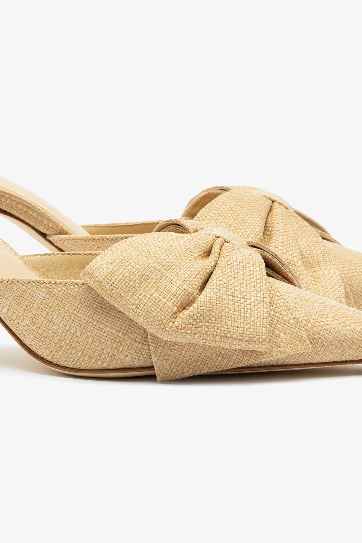 Mini Elle Pump In Beige Raffia - Women's Comfortable Summer Sandals for Beach, Wedding & Casual Outings