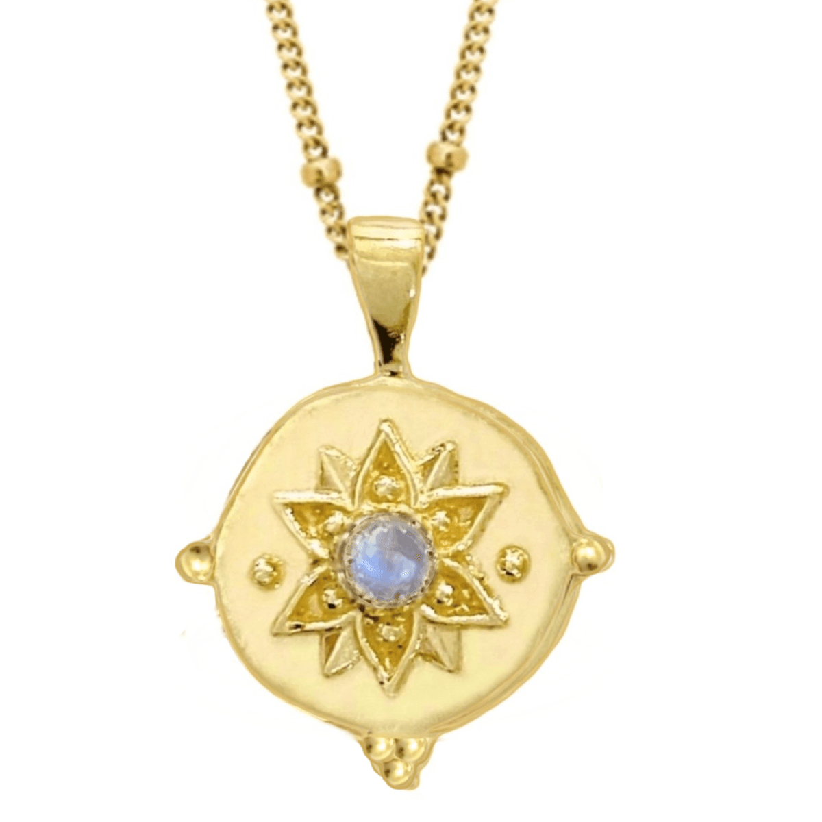 Vera May Gold Boho Necklace with Moonstone - Elegant Bohemian Jewelry for Women - Perfect for Festivals, Weddings & Everyday Wear