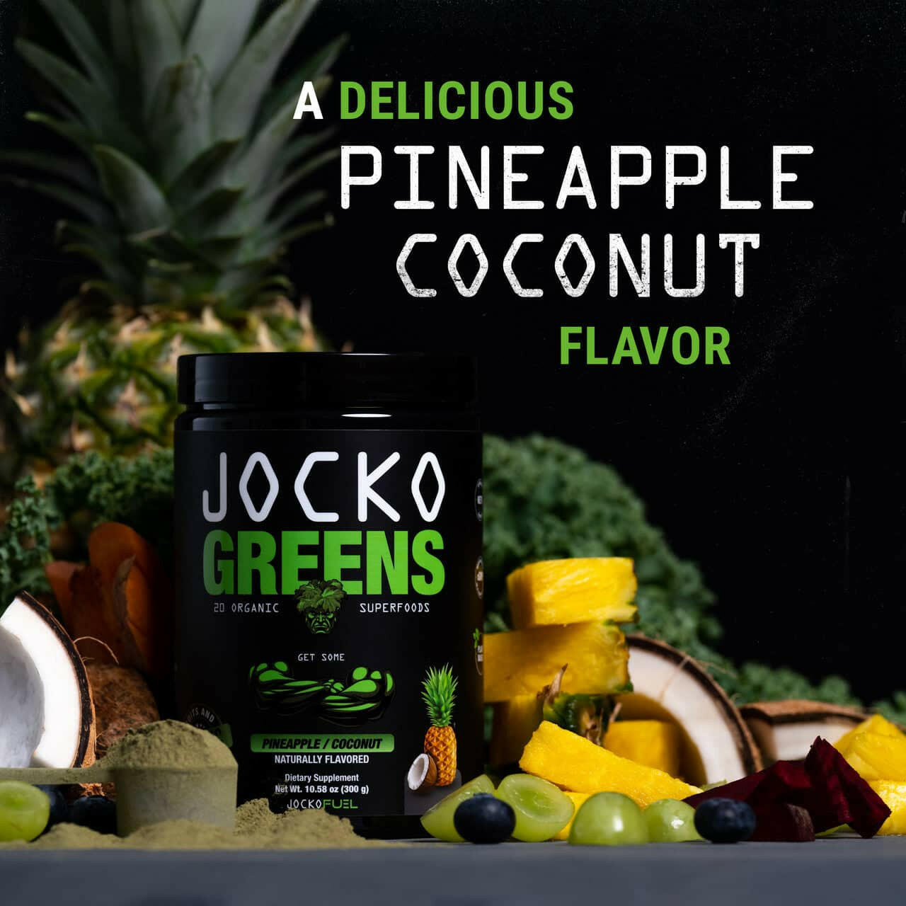Jocko Greens Superfood Powder - Organic Greens Supplement for Energy & Immunity - Perfect for Smoothies, Shakes & Daily Nutrition Boost