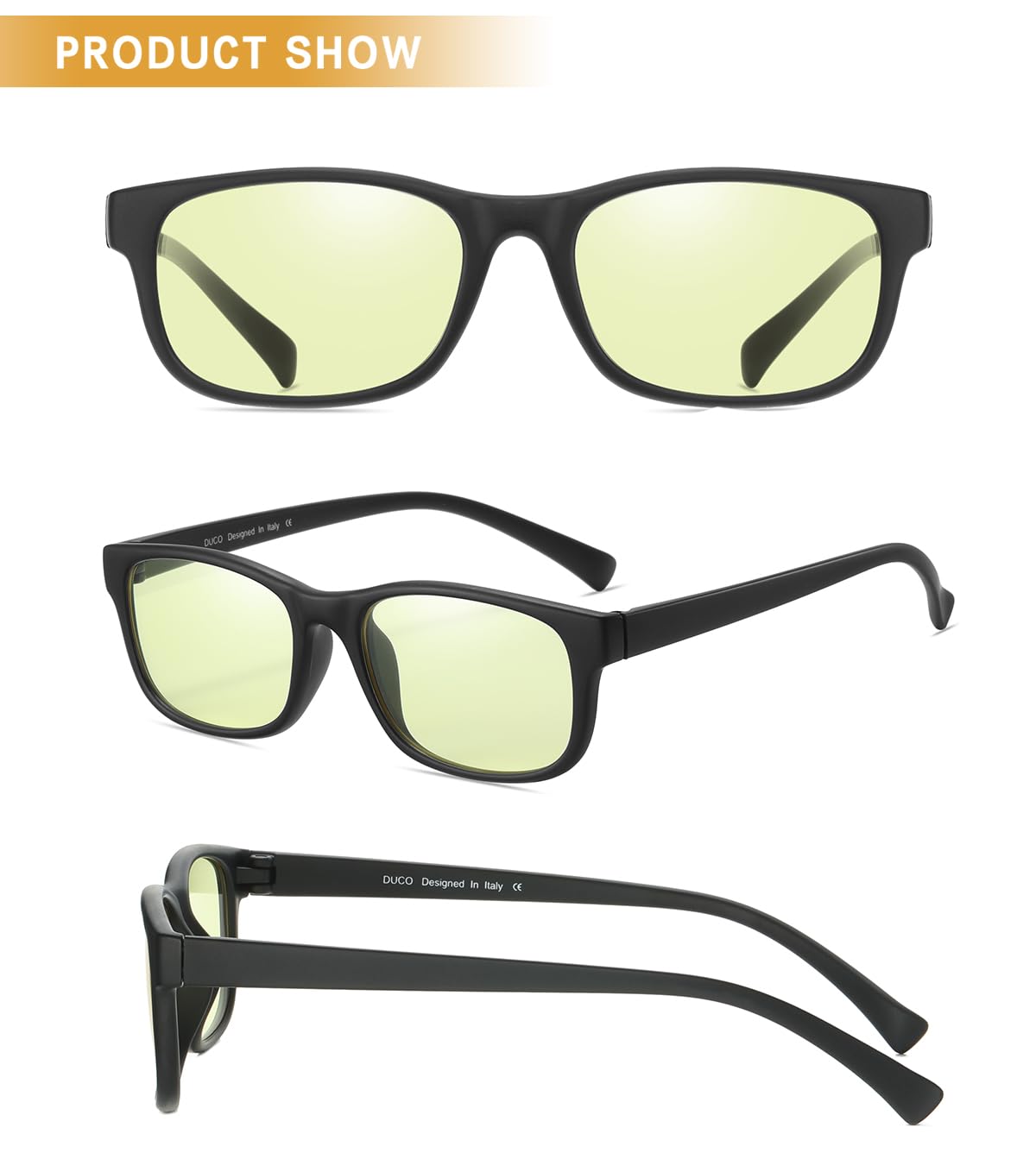 DUCO Blue Light Blocking Glasses for Gamers & Computer Use - Anti Eye Strain, UV Protection Gaming Glasses for PC, Phone & Digital Screen Use