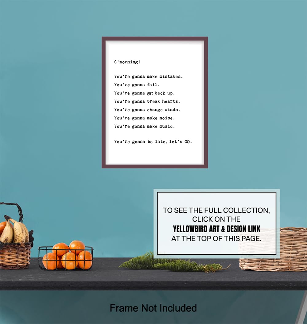Inspirational Quote Wall Art - Motivational Home Decor Poster for Bedroom, Living Room & Bathroom - Positive Encouragement Gift for Women, Men & Teens - Perfect for Office, Dorm & Housewarming Gifts