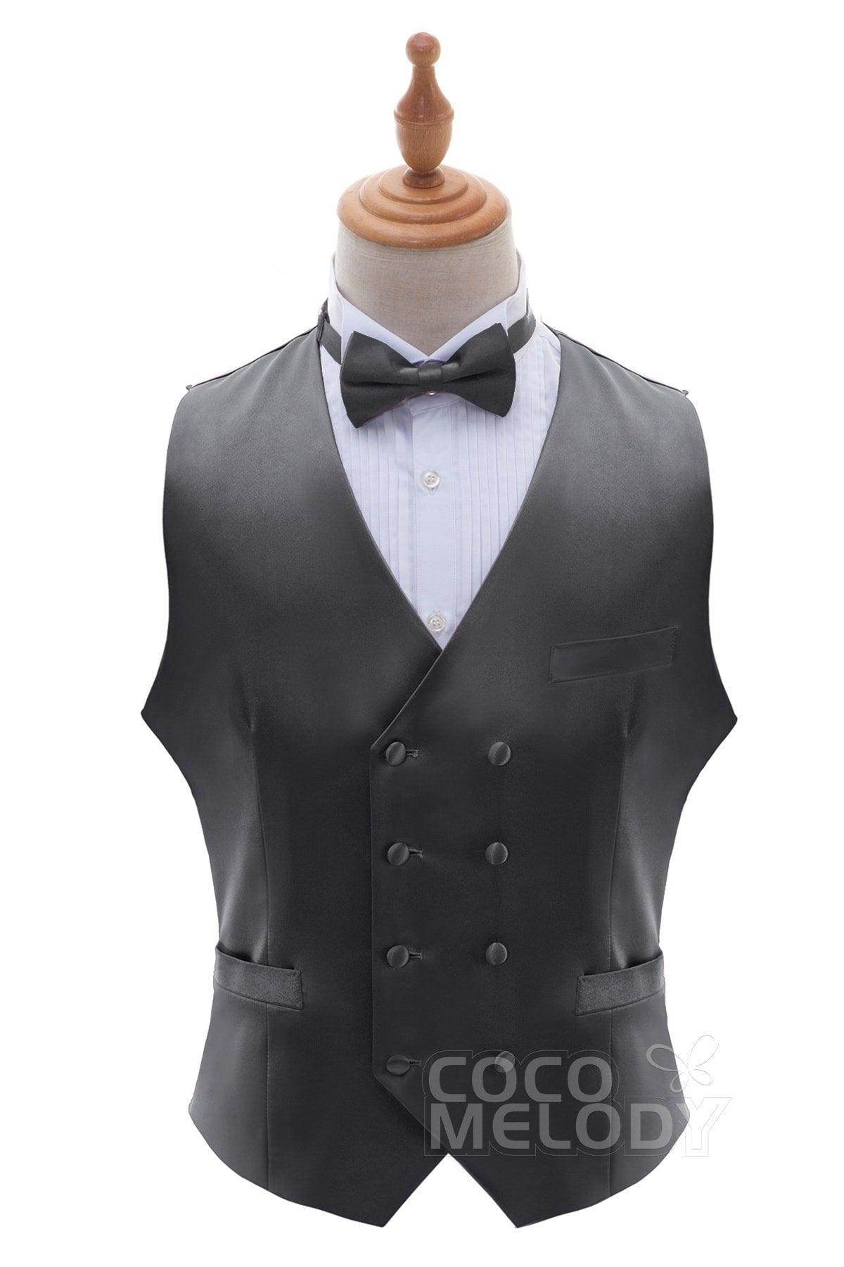 Men's Stretch Silk-Like Satin Vest - Comfortable & Breathable Formal Wear for Weddings, Parties & Business Events - CZ170021