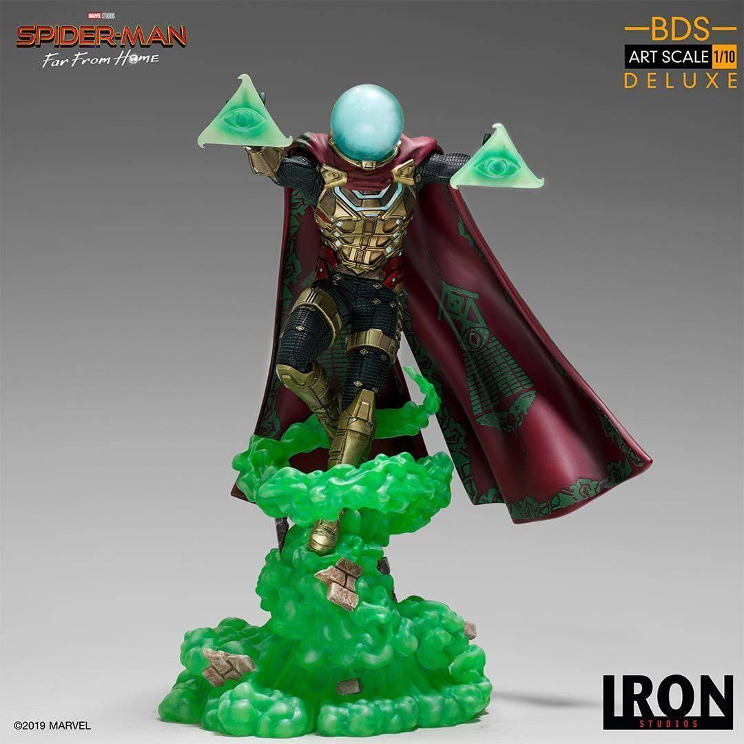 Iron Studios Spider-Man: Far From Home Mysterio Deluxe BDS Art Scale 1/10 Statue - Premium Collectible for Marvel Fans & Home Decor Display