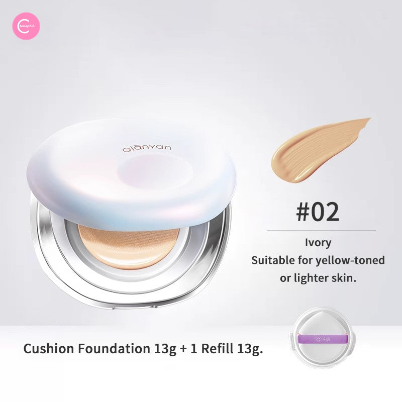 CHEERYEP White Moonlight Cushion Foundation - Lightweight Hydrating BB Cream with SPF, Full Coverage Makeup for Flawless Skin | Perfect for Daily Wear & Special Occasions