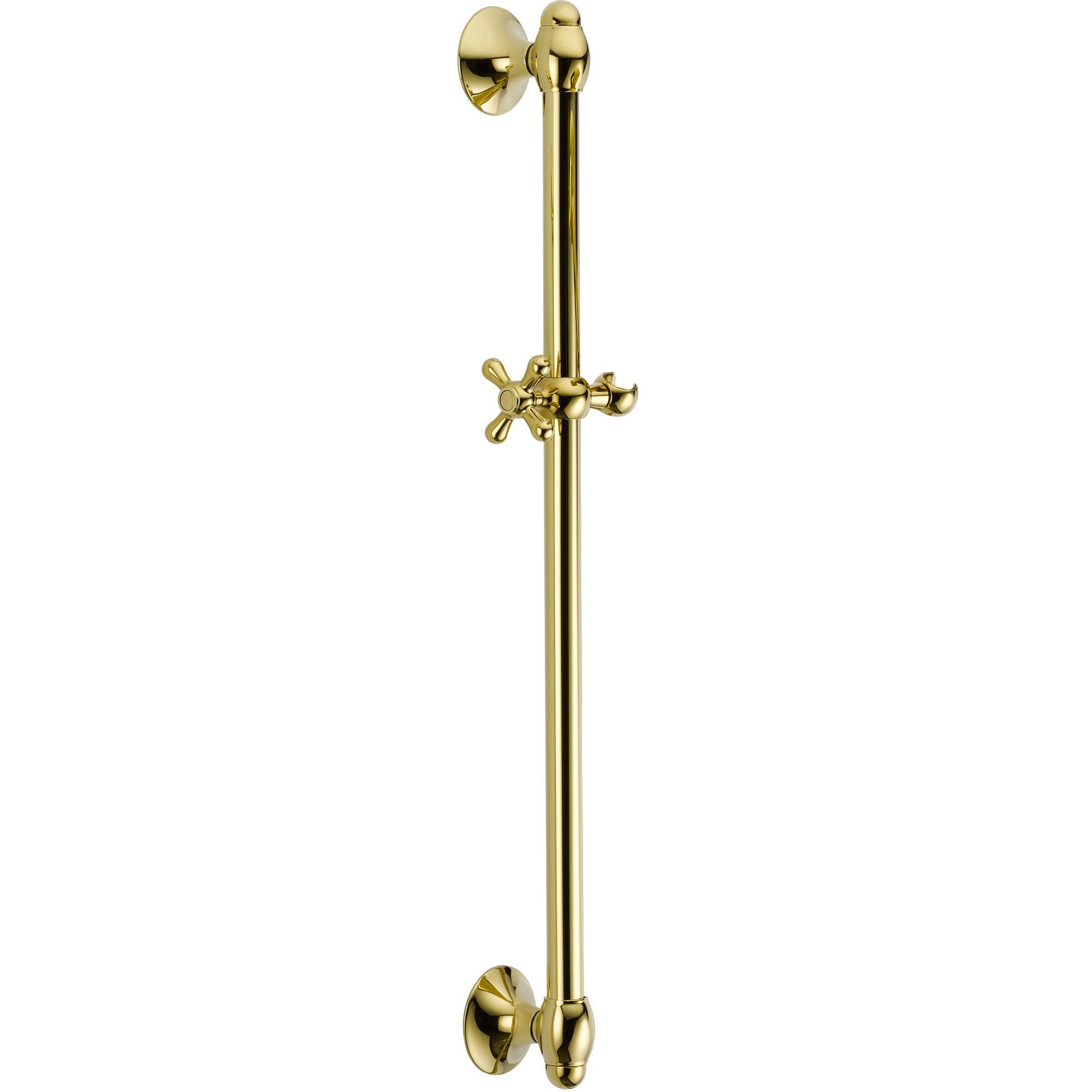 Delta 561195 29-Inch Adjustable Polished Brass Handheld Shower Wall Slide Bar - Perfect for Bathroom Renovation & Spa-Like Shower Experience
