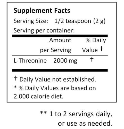 Pure L-Threonine Powder 1000g (2.2 lb) - Pharmaceutical Grade Amino Acid Supplement for Muscle Recovery, Immune Support & Digestive Health - Perfect for Athletes, Bodybuilders & Wellness Enthusiasts