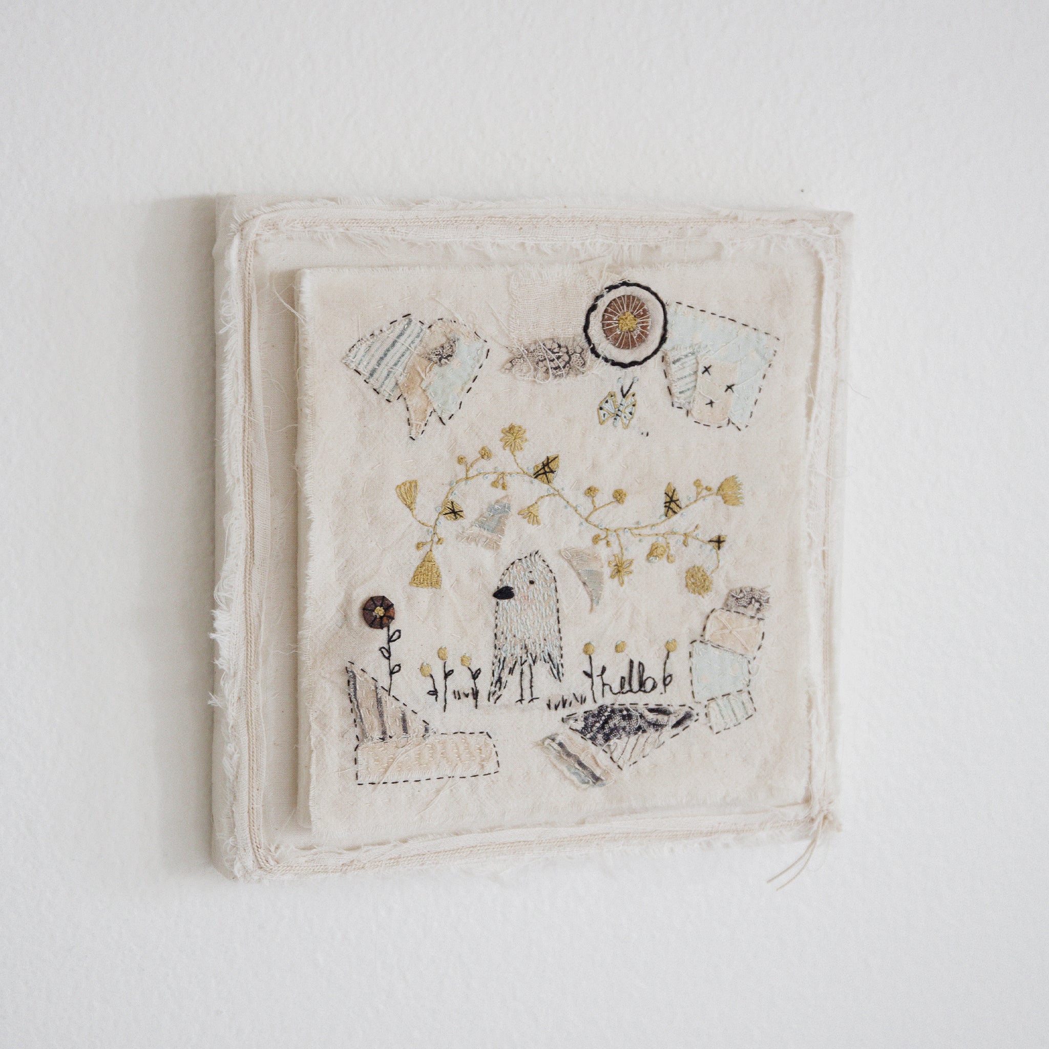 Hutch Studio Birds the Word Fabric Art Collection | Whimsical Bird-Themed Wall Decor for Home & Office | Perfect for Living Room, Bedroom, or Nursery Decor
