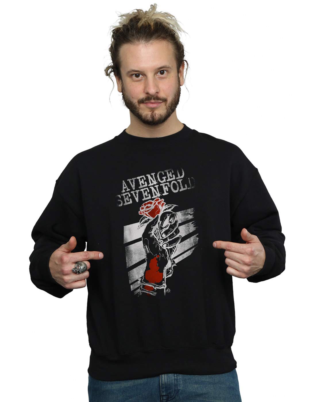 Avenged Sevenfold Men's Rose Graphic Hoodie - Soft Cotton Pullover Sweatshirt for Casual Wear, Street Style & Concert Outfits