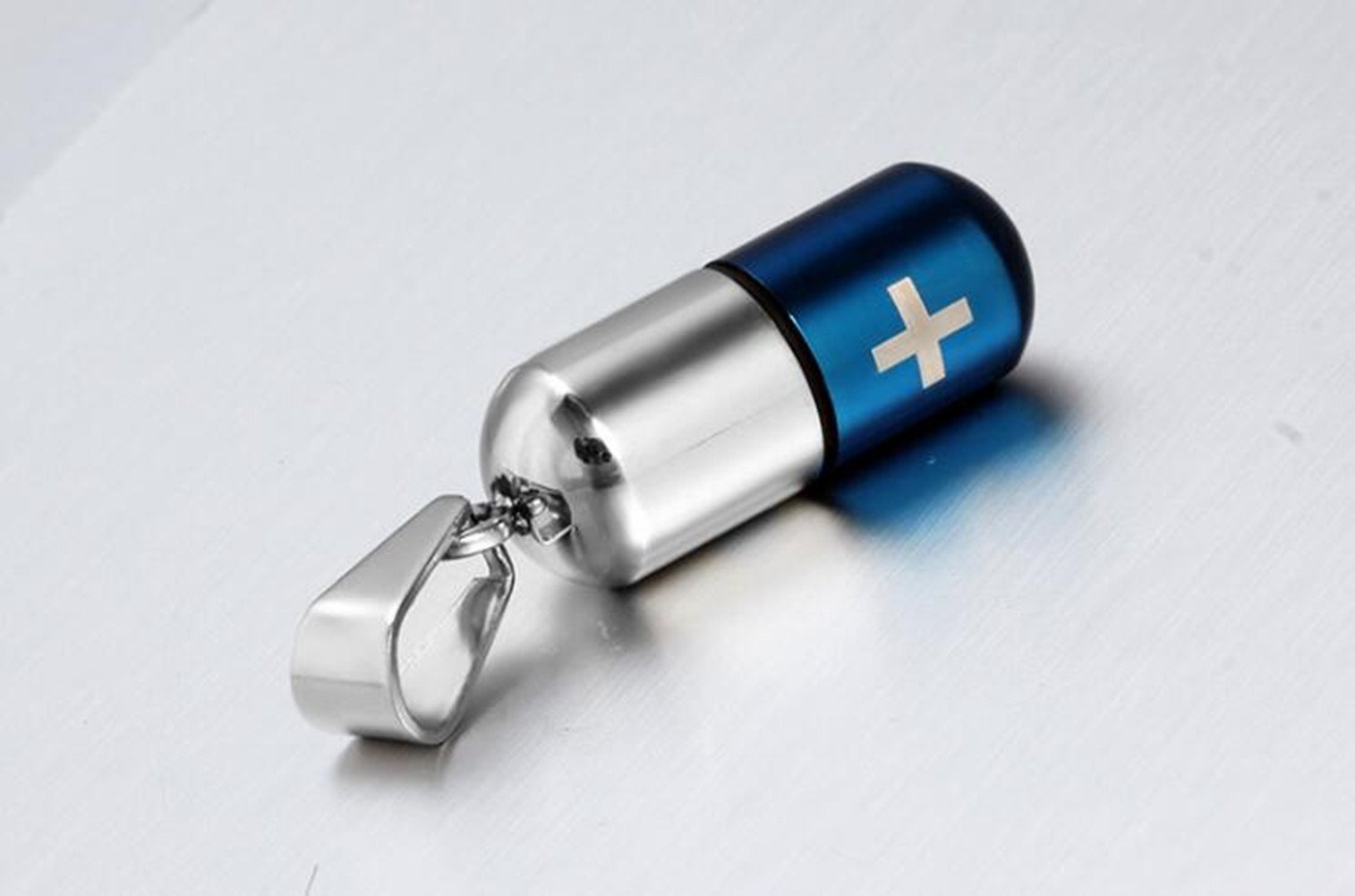 Stainless Steel Medical Alert ID Pendant Necklace for Men & Women - Emergency Pill Case & Tube Holder - Perfect for Seniors, Travel & Daily Health Safety
