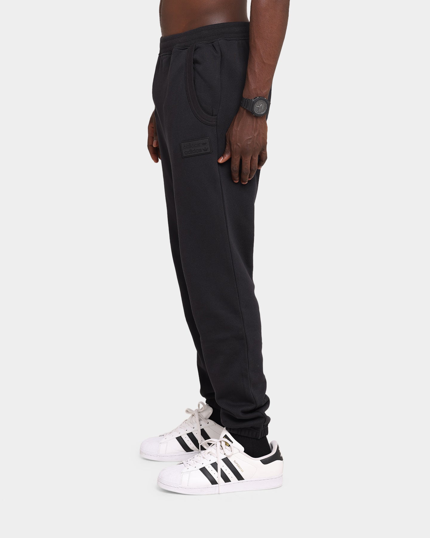 Adidas Silicone Sweatpants for Men - Black Athletic Joggers for Running, Gym & Lounge Wear