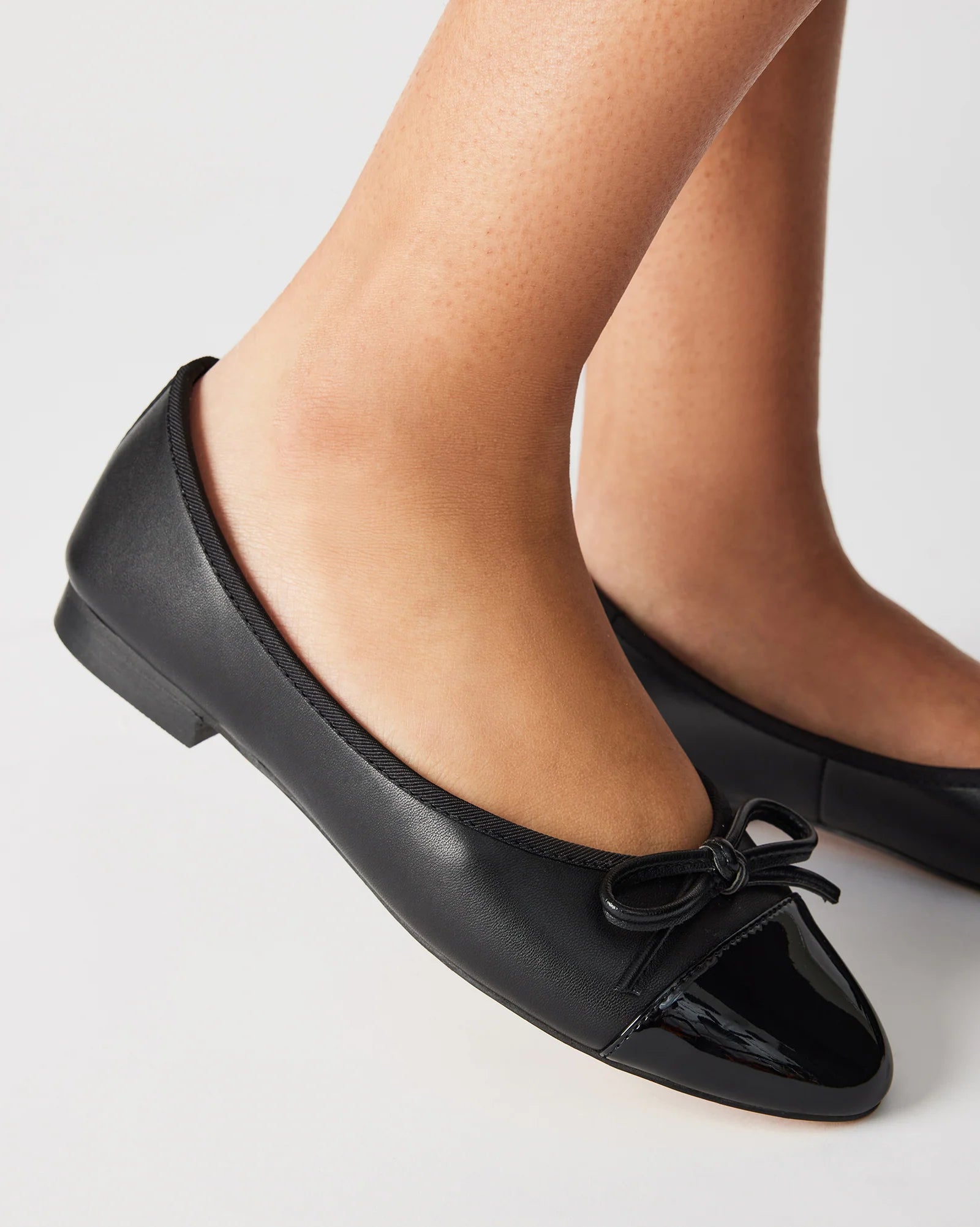 Ellison Women's Black Leather Ballet Flats - Comfortable & Stylish Shoes for Work, Casual & Travel