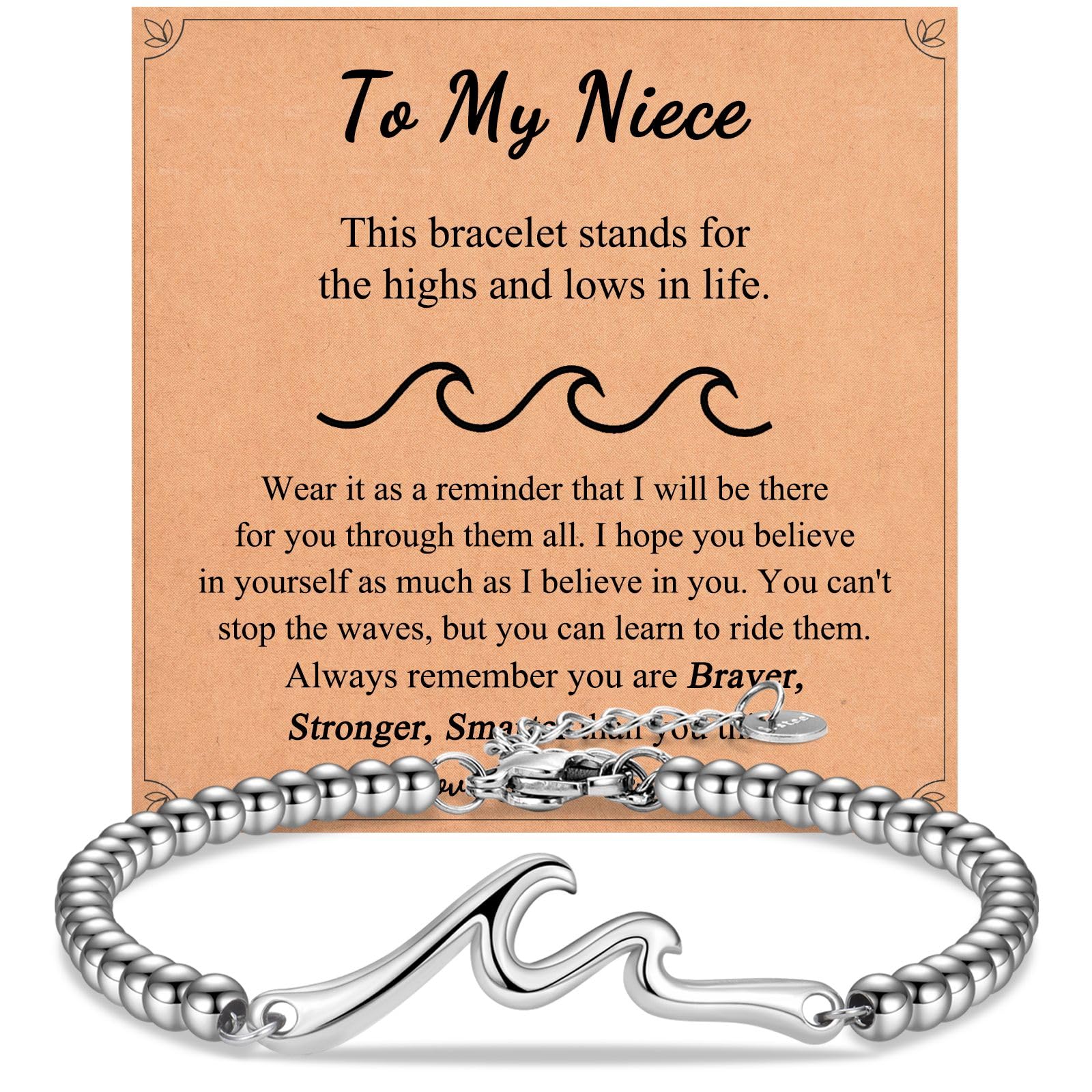 Wave of Life Bracelet - Thoughtful Gift for Women, Best Friend, Sister, Daughter, Granddaughter, Niece | Perfect for Christmas, Birthday, Valentine's Day & Graduation | Elegant Jewelry for Everyday Wear & Special Occasions