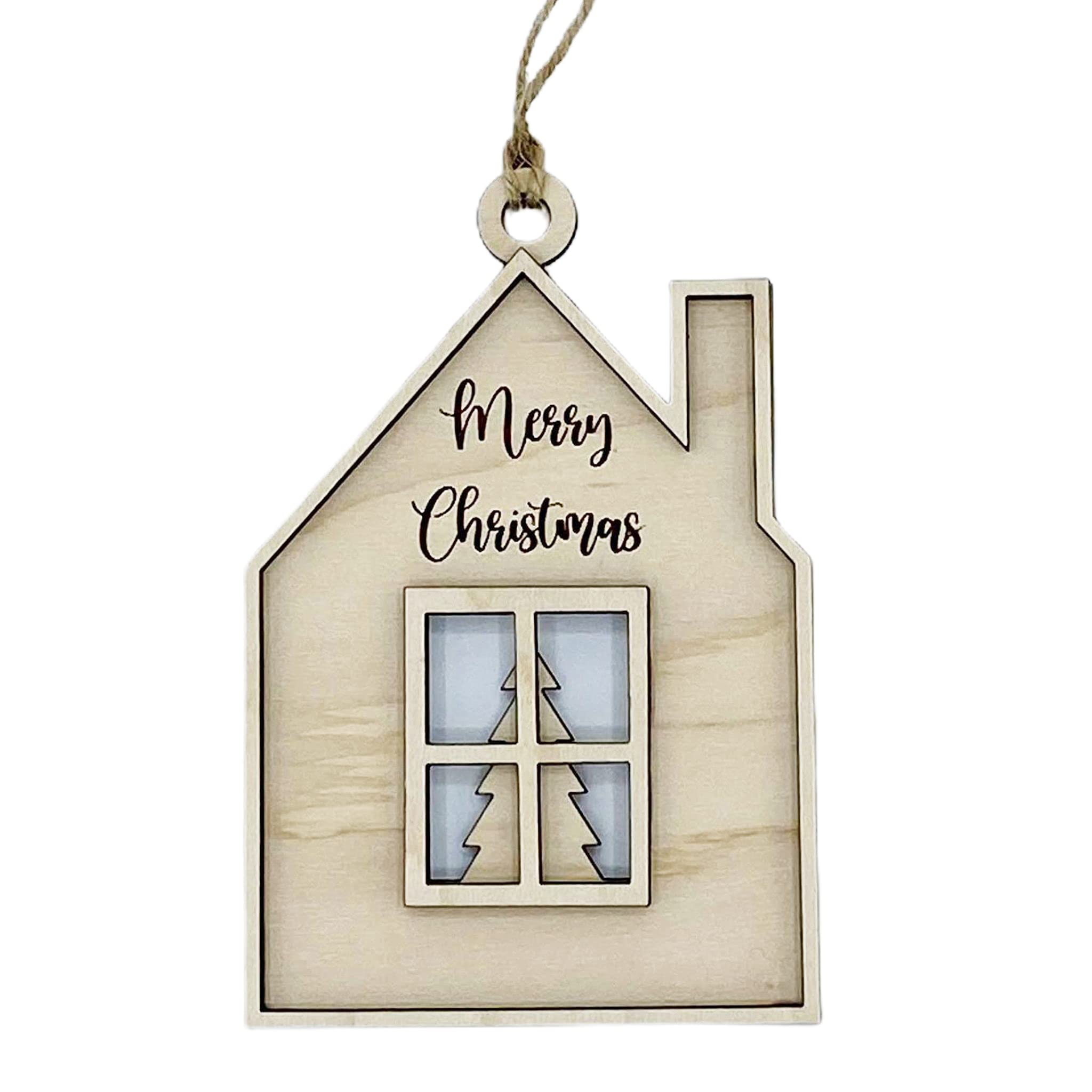 Handcrafted Wooden Christmas Ornaments - Merry Christmas Holiday Decor for Tree, Home & Gifts | Perfect for Xmas Tree Decorating, Holiday Parties & Festive Home Decor
