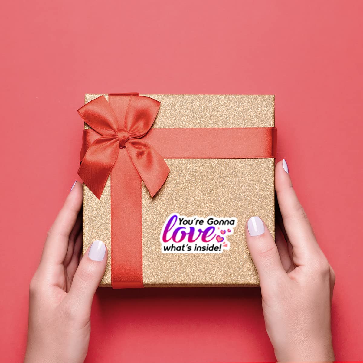 500 PCS Small Business Stickers - Funny 'You're Gonna Love What's Inside' & Thank You Stickers for Packaging, Mail & Shipping Envelopes - Perfect for Etsy, Shopify & Small Business Branding