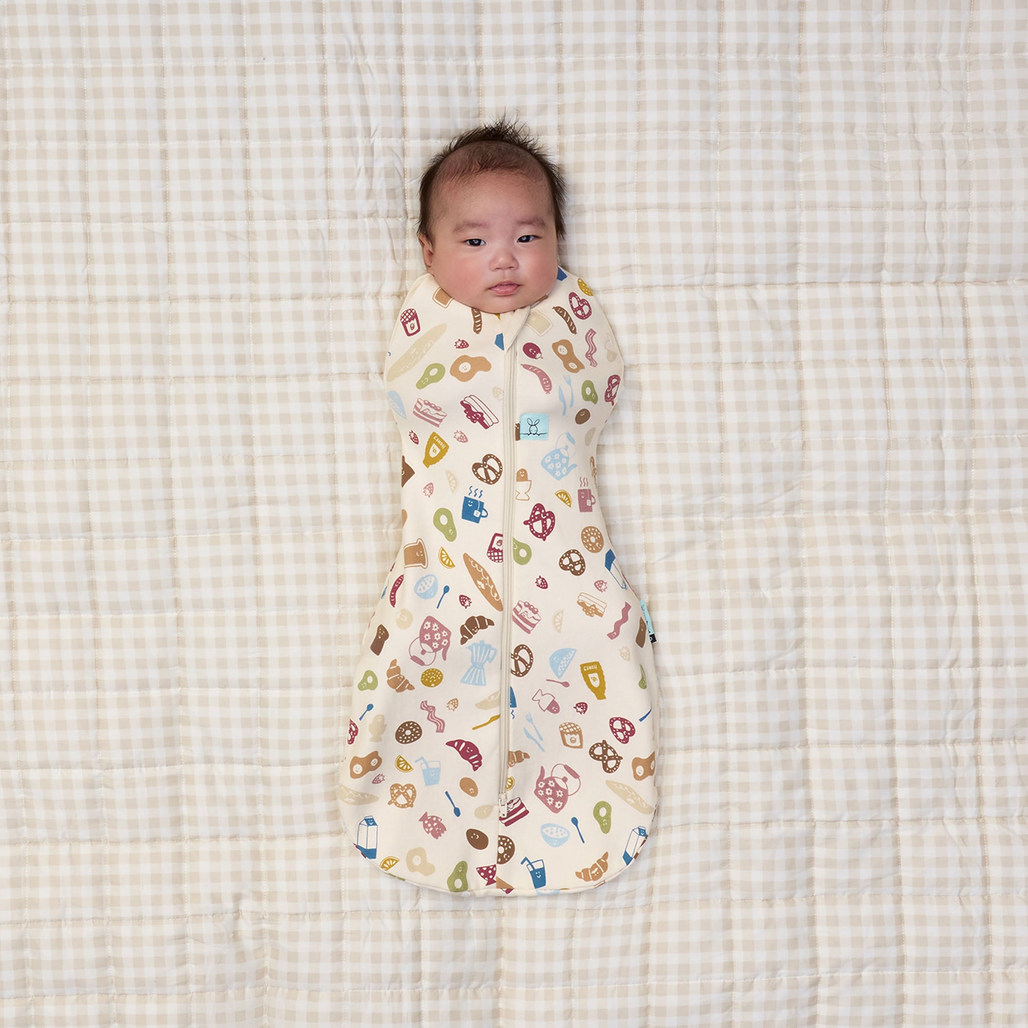 ErgoPouch Cocoon Zip Swaddle Bag 1.0 TOG - Soft Baby Sleep Sack for Newborns to 6 Months - Perfect for Nursery, Daycare & Travel - Bon Appetit Design