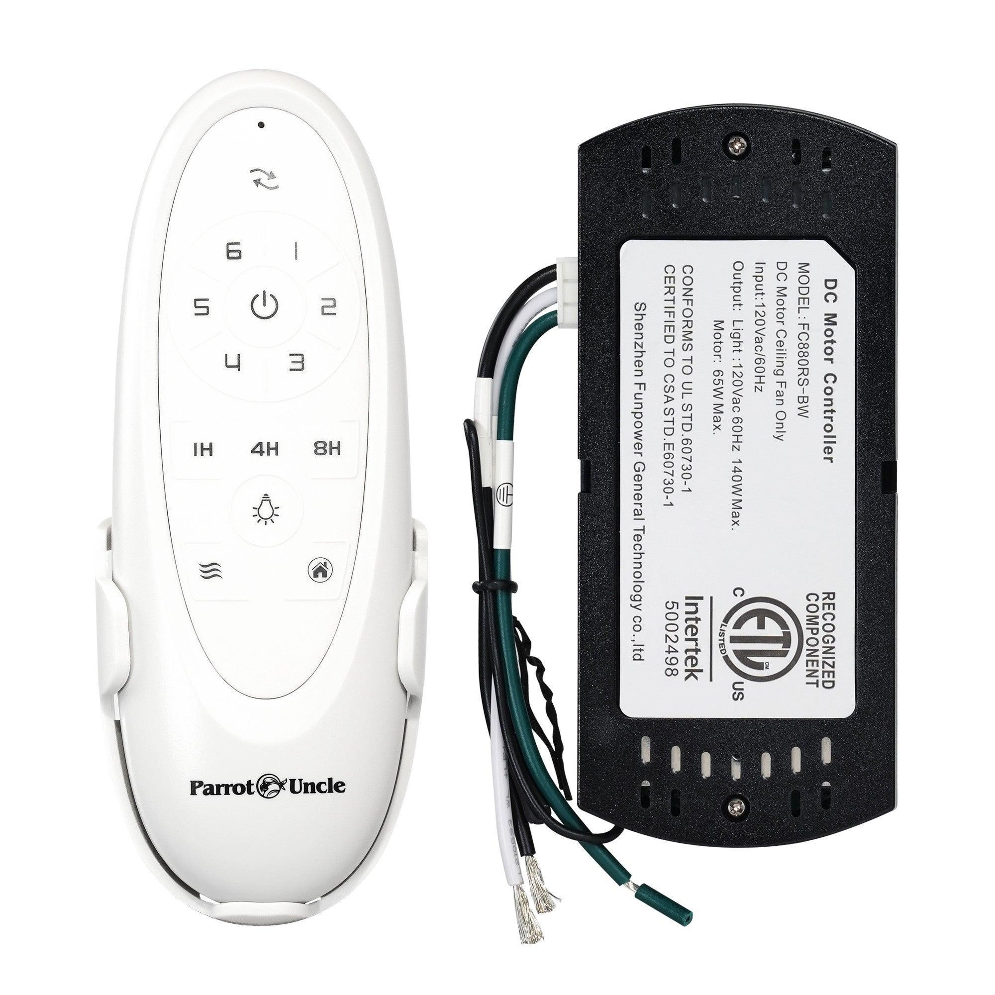 Parrot Uncle Ceiling Fan Remote Control GA023 - Universal Replacement Remote for Ceiling Fans - Perfect for Bedroom, Living Room, and Outdoor Spaces
