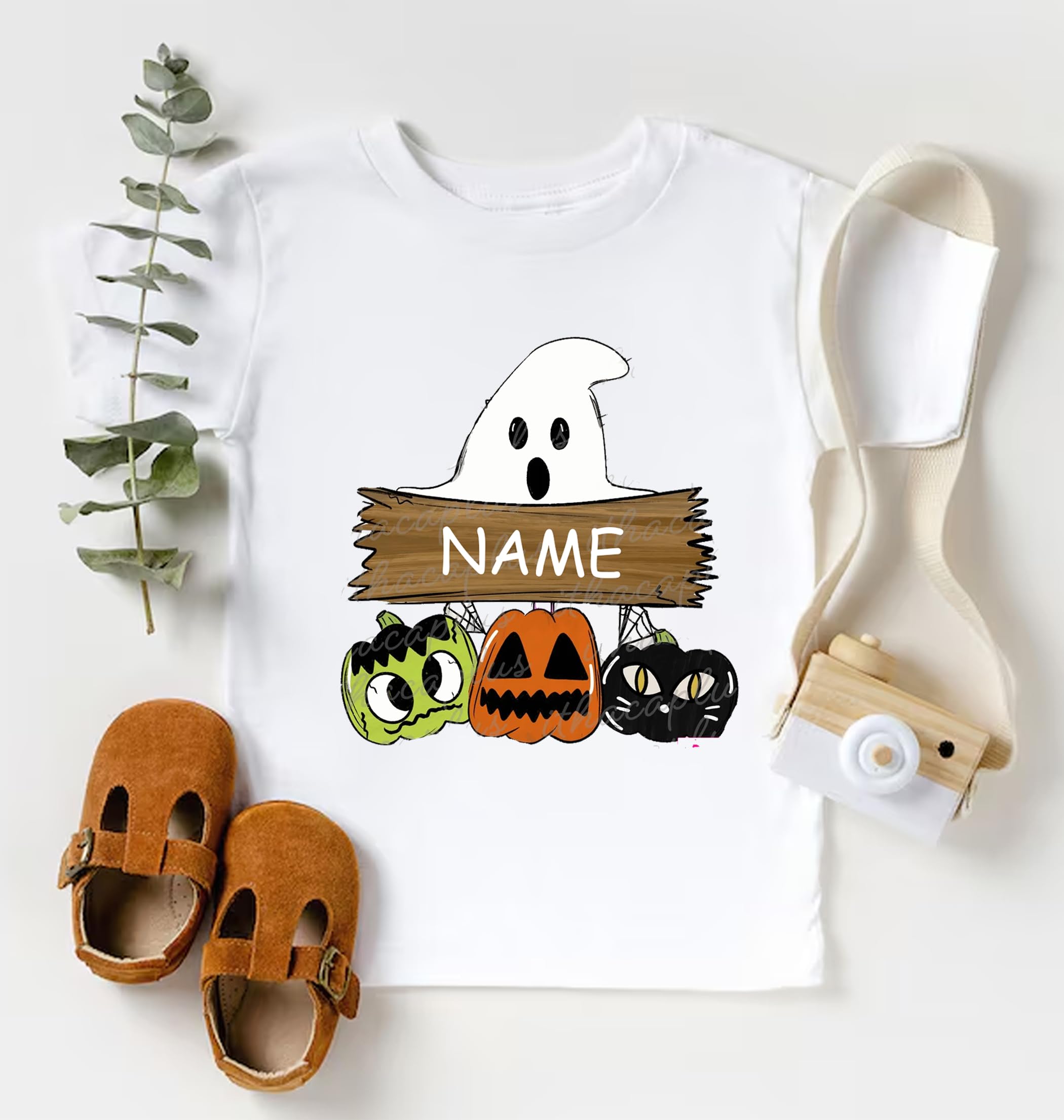 Custom Halloween Shirts for Kids - Personalized Name Halloween T-Shirts for Boys & Toddlers | Fun Trick-or-Treat Costume & Party Outfit
