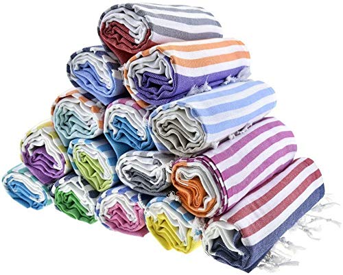 Premium Turkish Beach Towels - Oversized Quick Dry Sand Free Lightweight Bath Towels (Set of 5) | Extra Large Pool Blanket for Adults, Women Travel & Vacation Essentials | Perfect for Beach, Poolside, Yoga, Picnics & Outdoor Activities