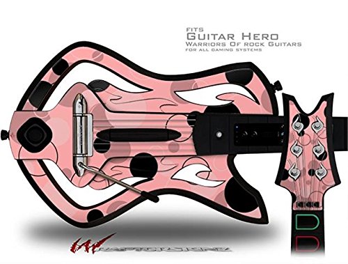 Pink Dots Decal Skin for Warriors of Rock Guitar Hero Guitar - Vinyl Sticker Wrap (Guitar Not Included) - Perfect for Customizing and Protecting Your Gaming Controller