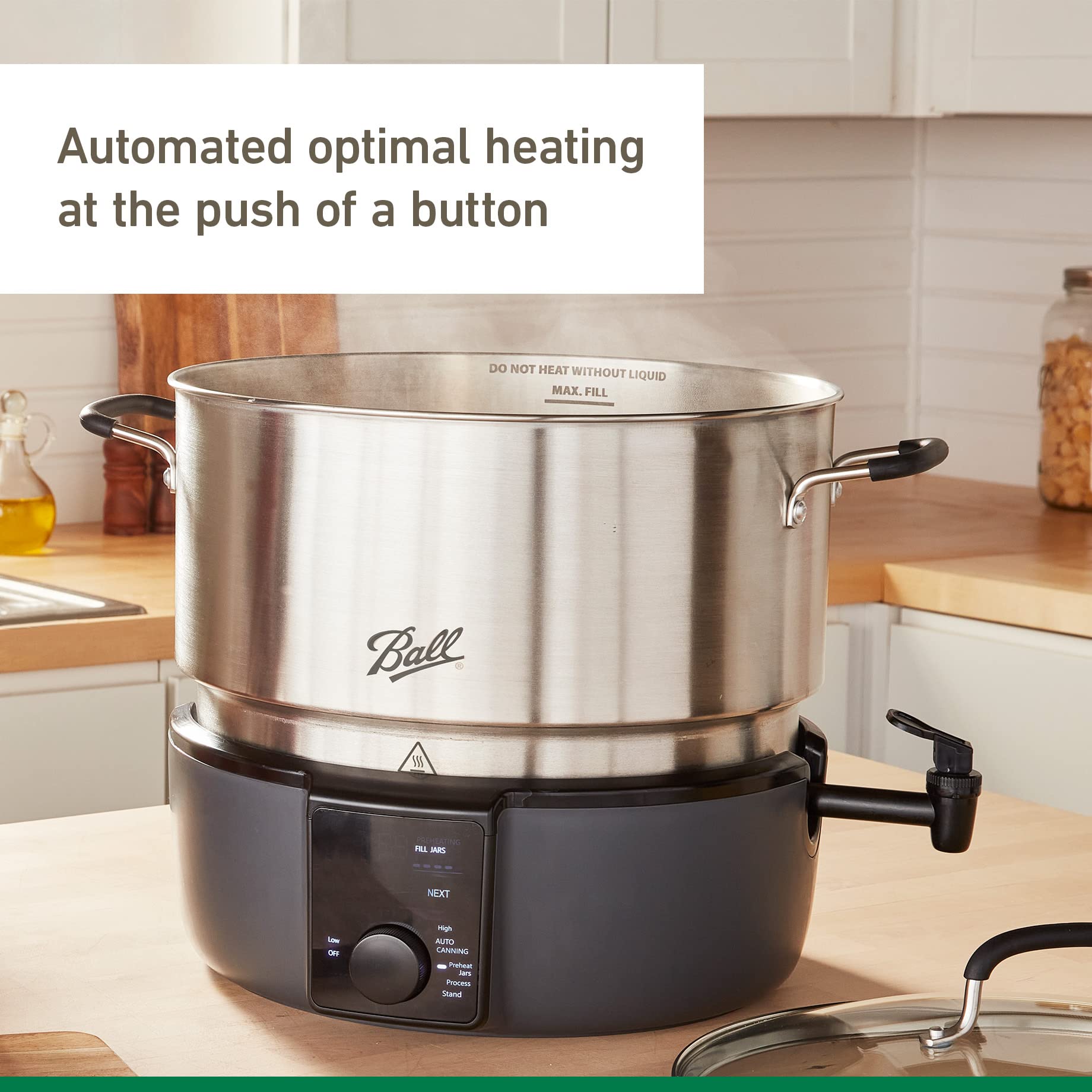 Ball EasyCanner Electric Water Bath Canner for Home Canning - Perfect for Preserving Jams, Pickles, and Fruits Safely