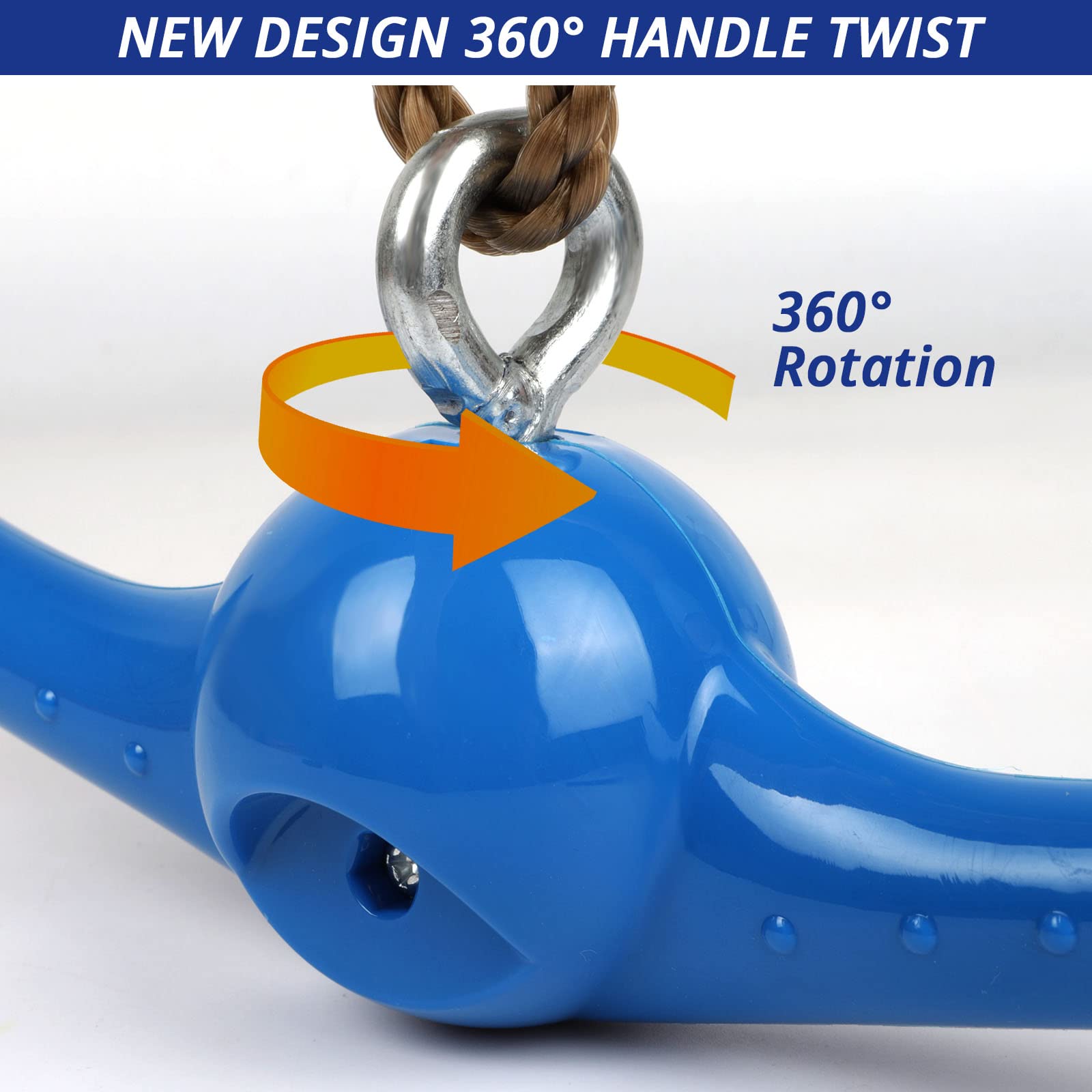 Ninja-Twister Swing Spins Set - 360° Rotating Slackline Attachments with Twist-Spin Handles for Kids | Outdoor Playground & Backyard Ninja Warrior Training Equipment | Perfect for Active Play, Balance Training, and Adventure Games