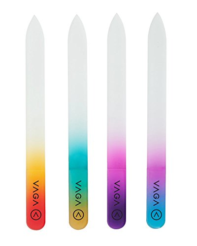 Premium VAGA Crystal Glass Nail File Set - 4 Pack Reusable Nail Files for Natural & Acrylic Nails | Professional Manicure & Pedicure Tools with Strengthening Buffer | Cheeky Color Collection | Perfect for Home, Salon & Travel Nail Care | Gift for Nail Enthusiasts | DIY Nail Art Essential | Ideal for Daily Nail Maintenance, Spa Treatments & Professional Nail Salons | Best for At-Home Grooming, Bridal Prep, Self-Care Routines & Salon Services