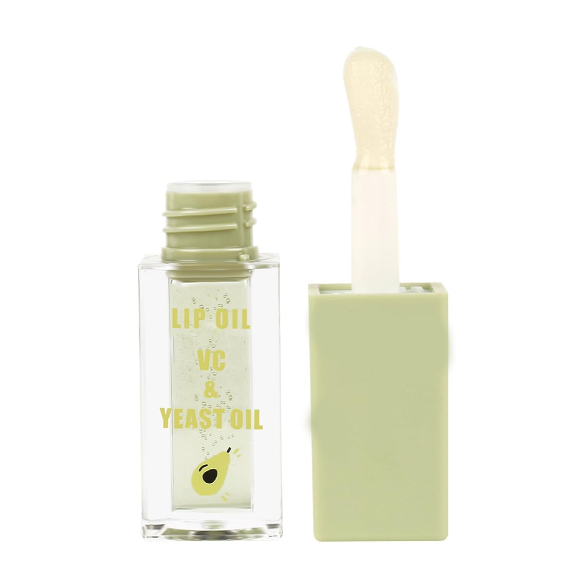 Syfer Natural Lip Oil with Vitamin C & Yeast Extract - Long Lasting Moisturizing & Nourishing Lip Treatment for Women & Girls - 4ml Avocado Flavor - Perfect for Dry Lips, Daily Hydration & Night Care