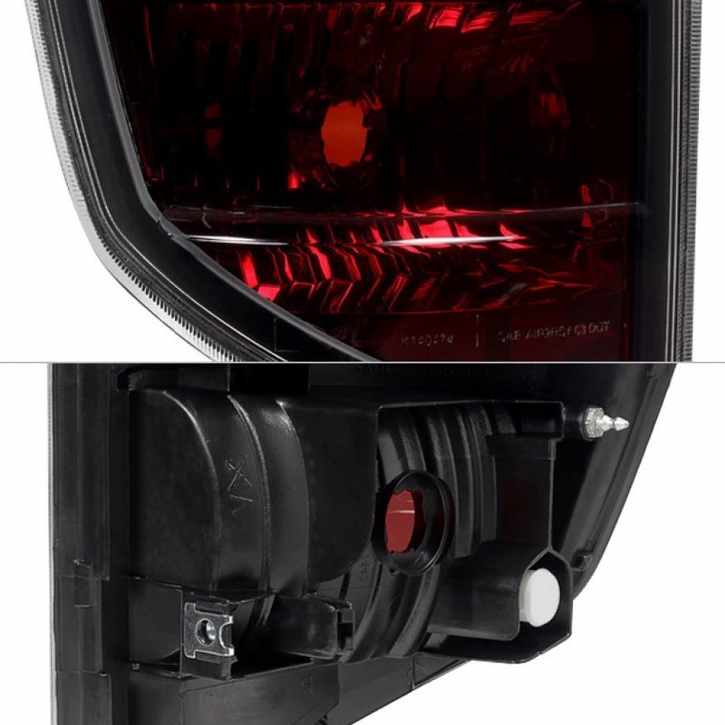 Xtune Red Smoked Tail Lights Pair for 2006-2008 Honda Ridgeline Pickup Truck - Replacement Parts (Model 9033193) | Enhance Safety & Style for Night Driving & Off-Road Adventures