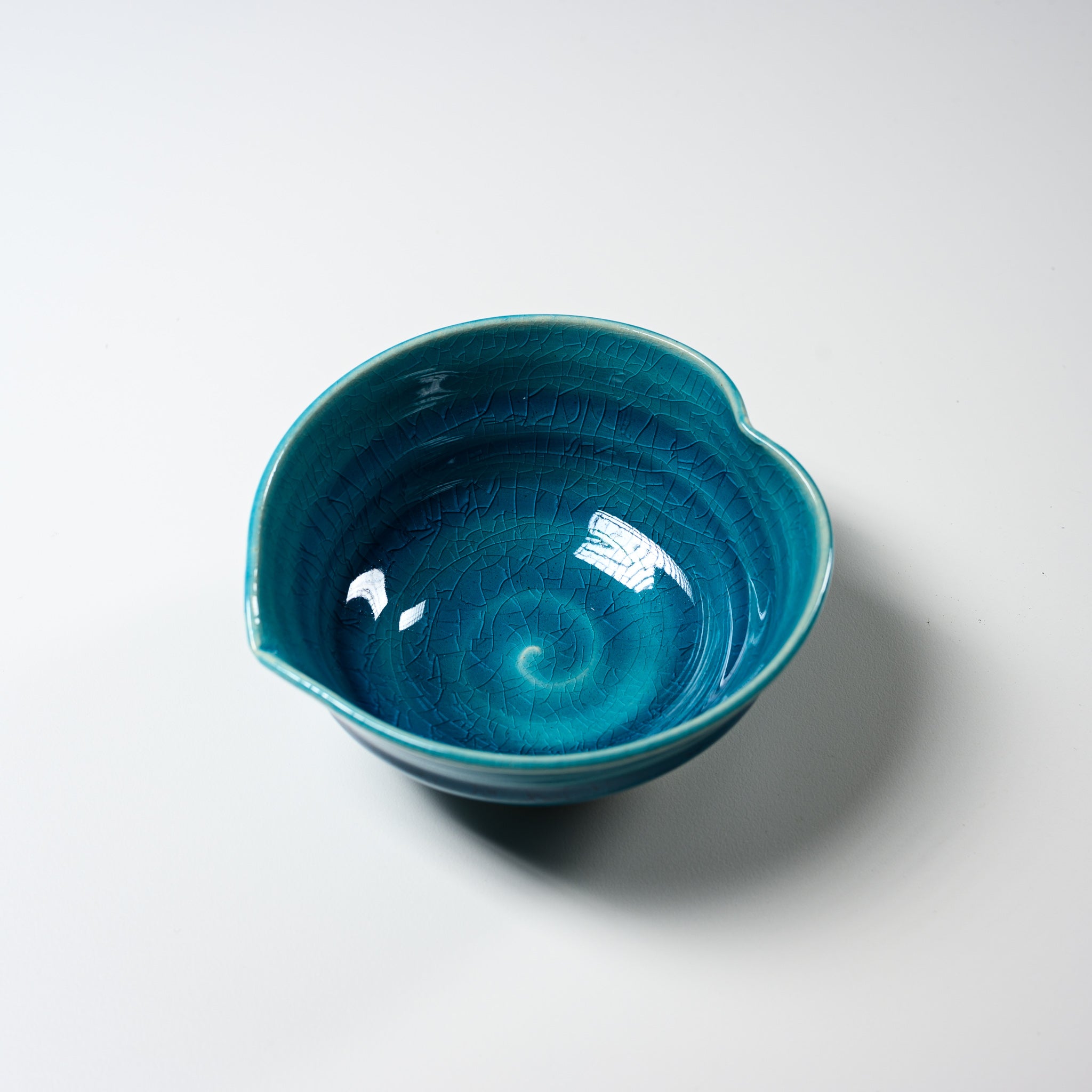 NINSHU Heart Series Spout Bowl - 3 Color Options (Souku Blue) - Perfect for Baby Feeding, Toddler Mealtime & Elderly Care