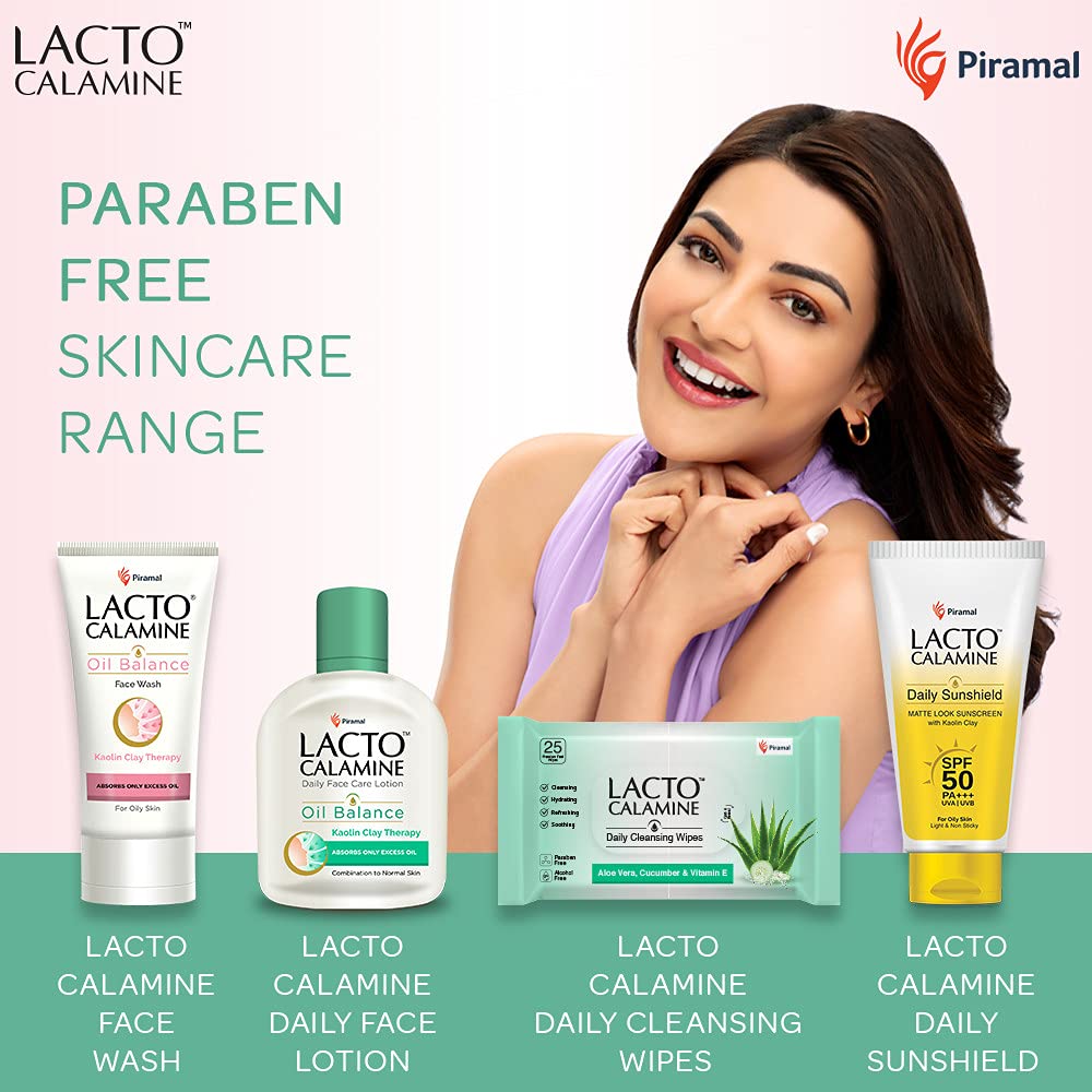 Lacto Calamine Oil Balancing Lotion for Combination & Normal Skin - 60ml (2 Pack) | Daily Moisturizer for Shine Control & Hydration | Perfect for Oily T-Zone & Dry Cheeks