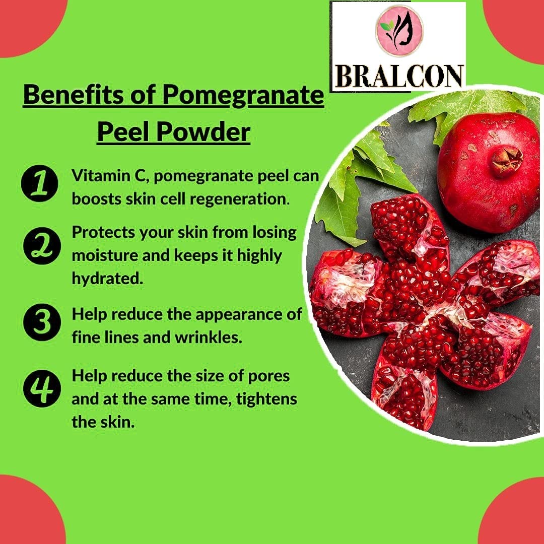 Organic Pomegranate Peel Powder & Orange Peel Powder Combo - 200g (100g x 2 Pack) | Natural Skin Whitening & Glowing Face Mask | Hair Care Treatment | DIY Beauty Recipes for Radiant Skin & Healthy Hair