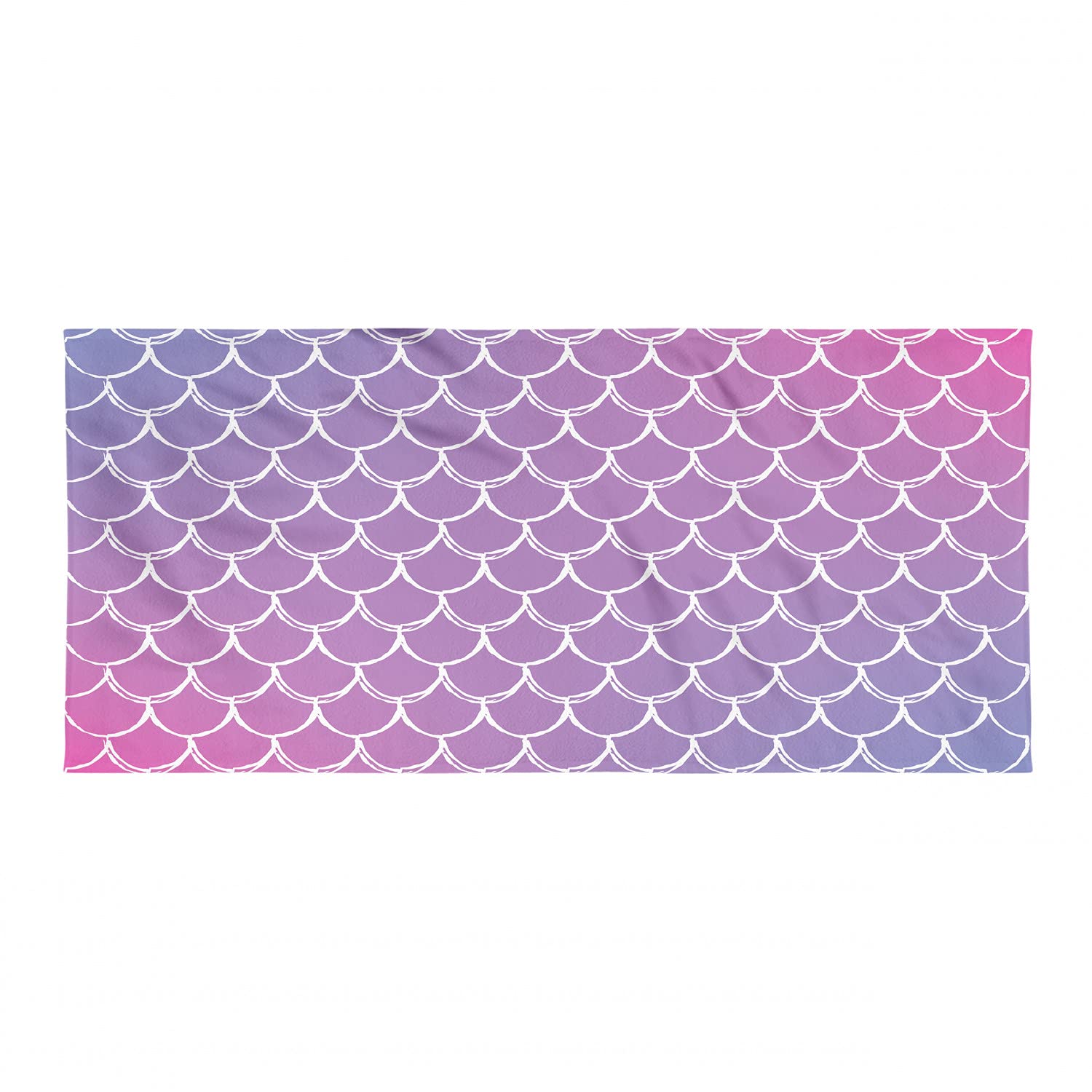 Ambesonne Mermaid Tail Backpacking Towel - Quick Dry Soft Microfiber, Compact & Absorbent with Vivid Squama Pattern - Perfect for Camping, Hiking, Beach & Travel (Violet Blue Magenta)
