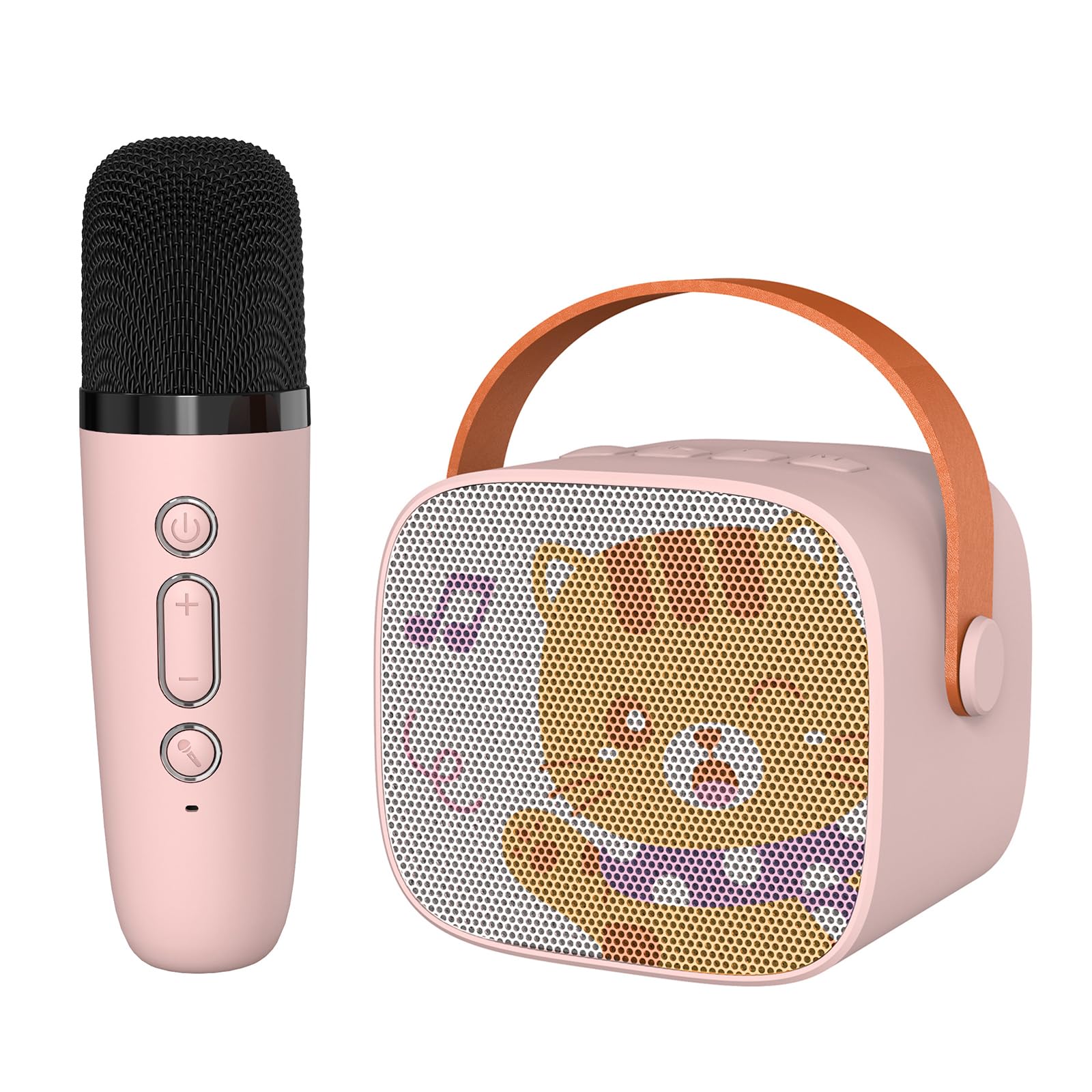Portable Bluetooth Karaoke Machine for Kids with Wireless Microphone - Pink Cat Design | Kids Music Player Toy for Boys & Girls Ages 3-8+ | Perfect for Birthday Gifts, Home Singing & Party Entertainment