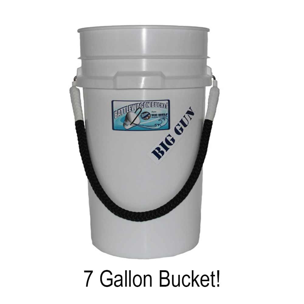 Premium Marine 7 Gallon Heavy-Duty Rope Handle Bucket - Ideal for Boating, Fishing & Outdoor Water Activities