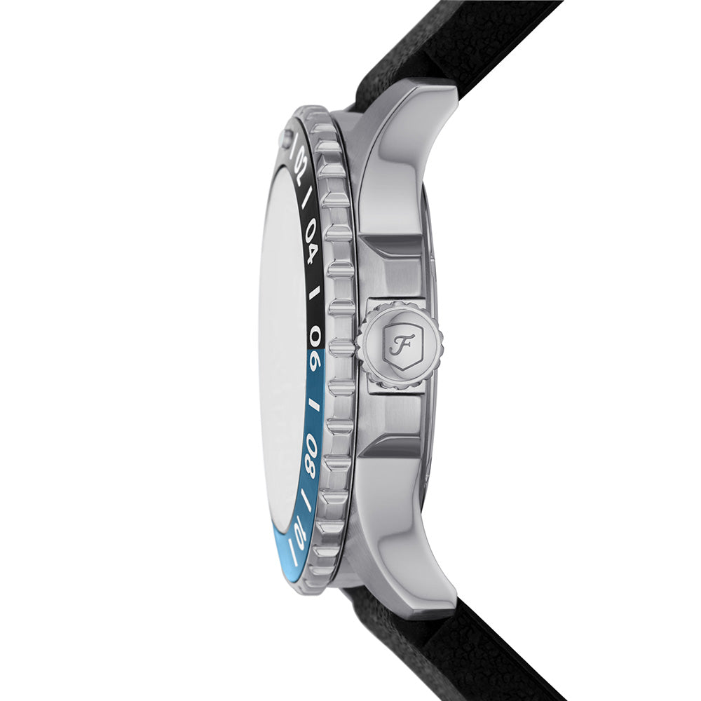 Fossil Blue FS6049 GMT Watch for Men - Stylish Analog Quartz Chronograph with Date Function - Perfect for Travel, Business & Everyday Wear