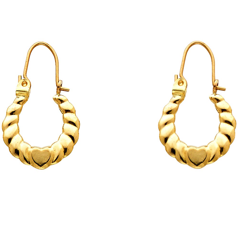 14K Yellow Gold Hollow Hoop Earrings for Women - 22mm x 13mm Lightweight Dangle Earrings - Perfect for Everyday Wear, Parties & Special Occasions