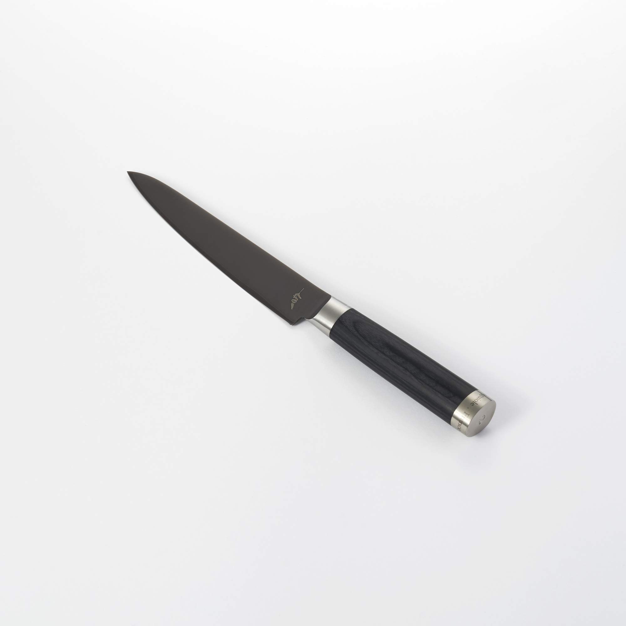 Michel BRAS No. 2 Professional Utility Knife 6-Inch - Handcrafted 3-Layer Stainless Steel Blade with Black Pakkawood Handle - Ultra Sharp Kitchen Knife for Chefs & Home Cooking - Perfect for Slicing, Dicing & Food Prep