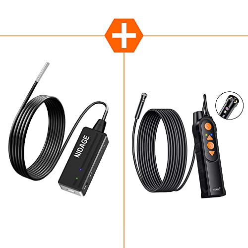 5.0mm Dual Lens & 5.5mm WiFi Borescope Camera - Wireless Endoscope for Android/iOS Smartphones, iPhone, iPad - Perfect for Plumbing, HVAC & Automotive Inspections