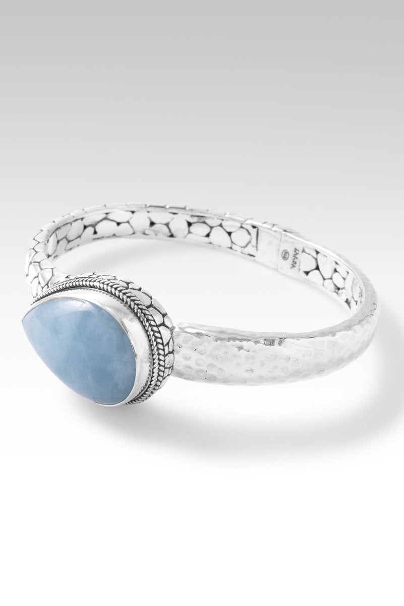 Aquamarine Patient in Trials Bangle™ - Stylish Medical ID Bracelet for Clinical Trials & Healthcare Safety