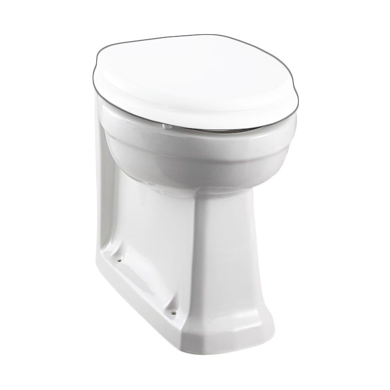 Burlington Back-to-Wall Toilet - Space-Saving Elongated One-Piece Toilet for Small Bathrooms | Perfect for Apartments, Powder Rooms & Modern Homes