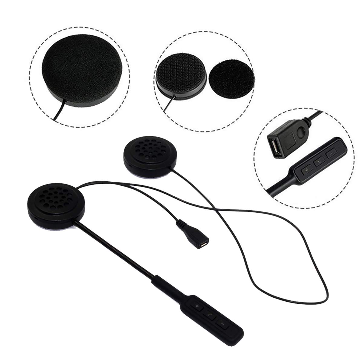 Wireless Bluetooth Motorcycle Helmet Headset - VR-Robot Motorbike Intercom Communication System for Riders | Perfect for Group Riding, GPS Navigation & Hands-Free Calls
