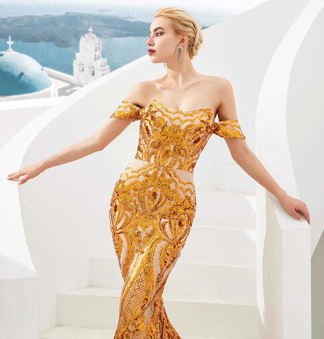 Elegant Mermaid Sequin Evening Gown for Prom, Party & Red Carpet - Formal Celebrity-Inspired Dress for Special Occasions, Galas & Black Tie Events
